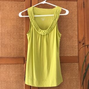 Mustard green tank top XS